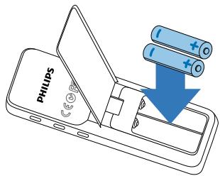 PHILIPS DVT2015 - Insérer les piles ou accus - 3