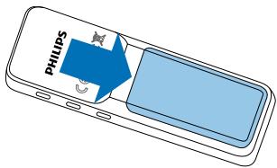 PHILIPS DVT2015 - Insérer les piles ou accus - 1