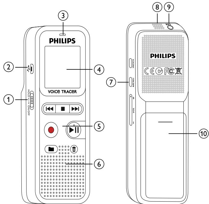PHILIPS DVT2015 - Face avant et arrêté - 1