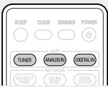 DENON D-F109C SPCW SILV./B - Selection de la source d'entrée - 1