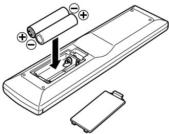 DENON D-F109C SPCW SILV./B - Insertion des piles - 2