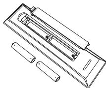TOSHIBA 32E2553D - Insertion des piles et plage effective de la télécommande - 1