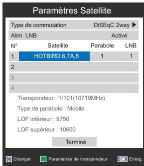 TOSHIBA 32E2553D - Ajouter un transpondeur - 1