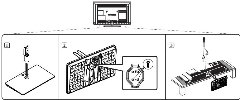 TOSHIBA 32E2553D - Retirer le socle : - 1