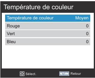 TOSHIBA 32E2553D - Température de couleur - 1