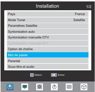 TOSHIBA 32E2553D - Mot de passer - 1