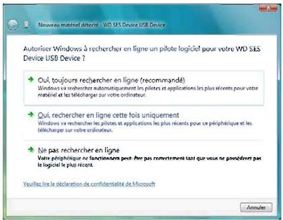 WESTERN DIGITAL DD 1To BK+CLUSB 1660 - Installation du pilote automatiquement - 2
