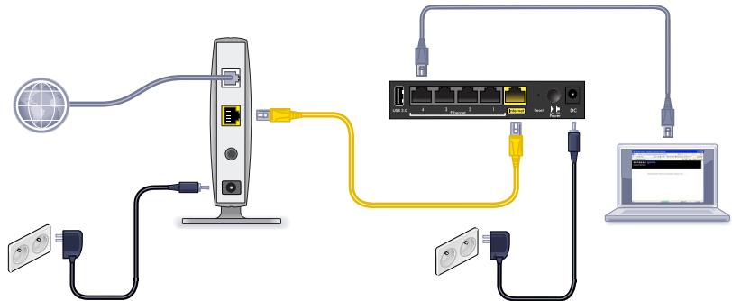 NETGEAR R6100-100PES - Connectez un ordinateur. - 1
