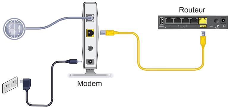 NETGEAR R6100-100PES - Connectez votre modem. - 1