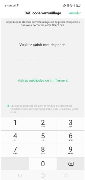 OPPO SMARTPHONE_RX17_PRO_VIOLET_128GO - Gérer le code de confidentialité - 13