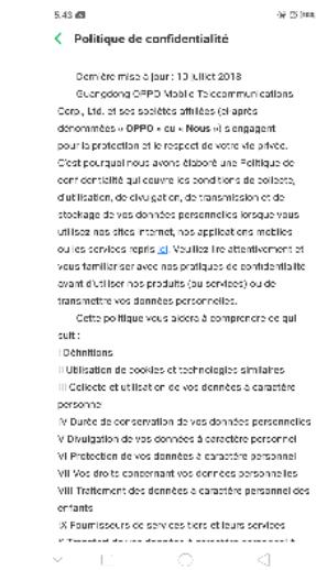OPPO SMARTPHONE_RX17_PRO_VIOLET_128GO - Conditions d'utilisation - 3