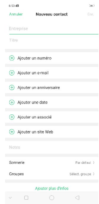OPPO SMARTPHONE_RX17_PRO_VIOLET_128GO - Ajouter un contact - 3