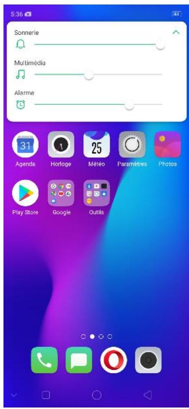 OPPO SMARTPHONE_RX17_PRO_VIOLET_128GO - Réglage du bouton de volume par défaut - 1
