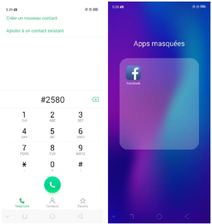 OPPO SMARTPHONE_RX17_PRO_VIOLET_128GO - Masquer l'icone de l'écran d'accueil - 3