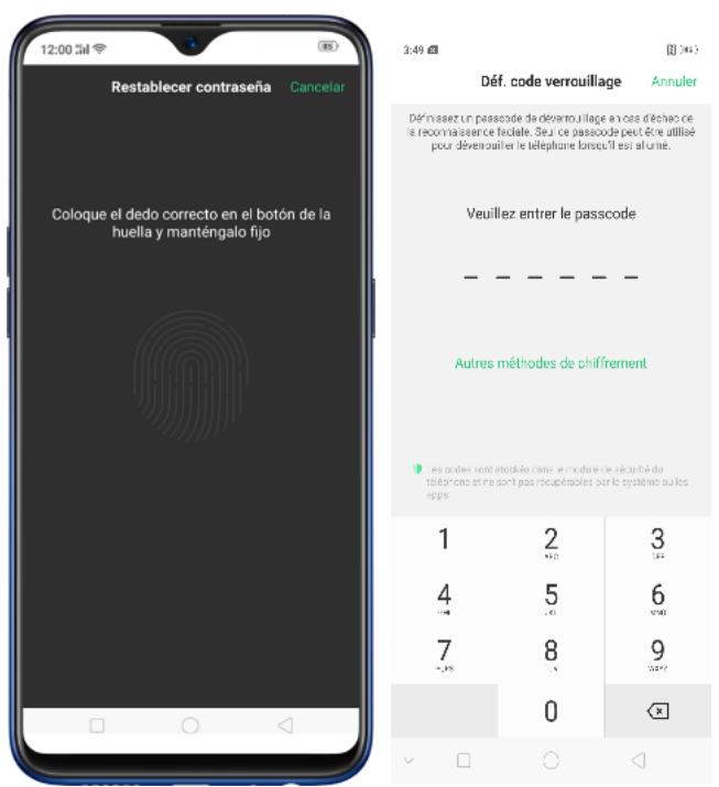OPPO SMARTPHONE_RX17_PRO_VIOLET_128GO - Gérer le code de confidentialité - 9