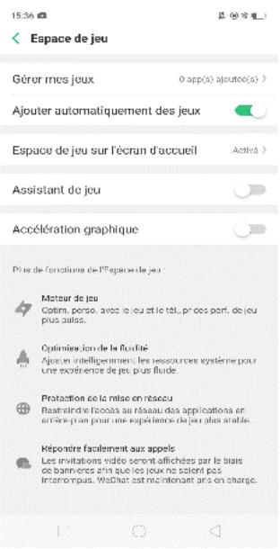 OPPO SMARTPHONE_RX17_PRO_VIOLET_128GO - Paramètres de l'espace de jeu - 1