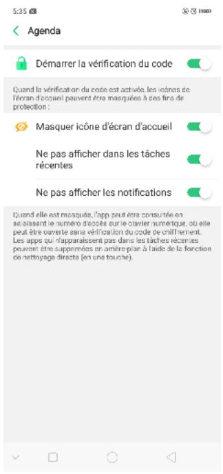 OPPO SMARTPHONE_RX17_PRO_VIOLET_128GO - Masquer l'icone de l'écran d'accueil - 2