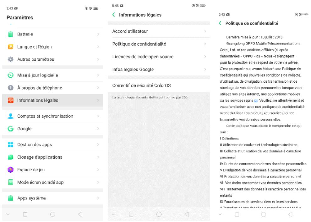 OPPO SMARTPHONE_RX17_PRO_VIOLET_128GO - Information légale - 1