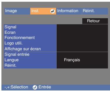 YAMAHA LPX-510 - Délectionnez un réglage dans ce sousmenu. - 2