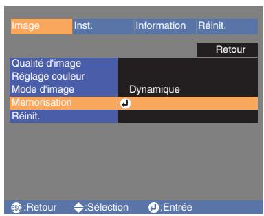 YAMAHA LPX-510 - Enregistrement de réglages de la qualité de l'image - 3
