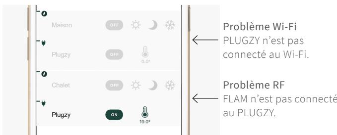 HEATZY FLAMcopic - Votre module FLAM ne recooit plus la température relevante sur voitre PLUGZY. PLUGZY et FLAM (les deux diodes) clignotent en rouge. - 1
