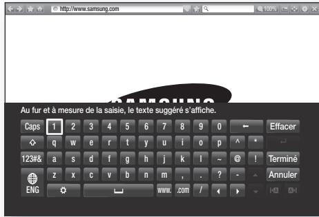 SAMSUNG HT-F9750W - Utilisation de la fenêtre contextuelle du clavier - 1