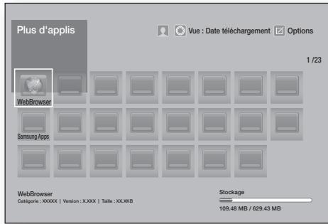 SAMSUNG HT-F9750W - Utilisation de l'écran Toutes les applis   téléchargees - 1