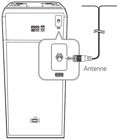 LG XBOOM-ON7 - Raccordement de l'antenne - 1