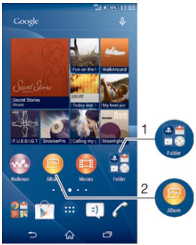 SONY Z3 COMP BL+ENCEINTE - Raccourcis et dossiers - 1