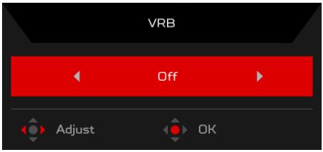 NITRO VG252QPBMIIPX - Activer ou désactiver VRB (certains modèles) - 1