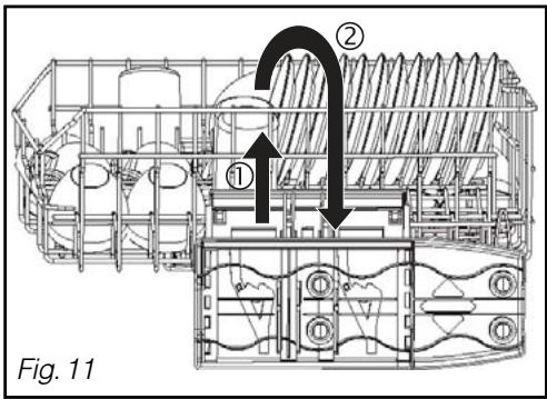 DE DIETRICH DVH 938 BE1 NOIR - ② Réglage en POSITION BASSE : - 1