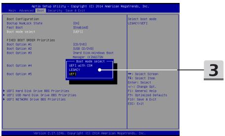 MSIPC PS65_MODERN8RD-255FR - Comment sélectionner le mode de démarrage dans le BIOS - 1