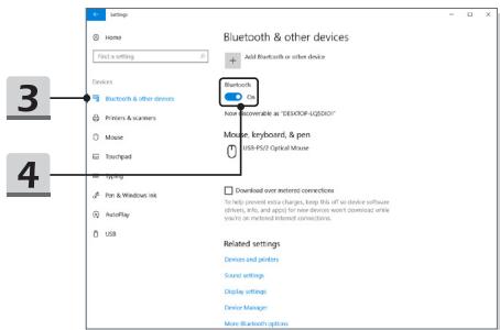 MSIPC PS65_MODERN8RD-255FR - Activier la connexion Bluetooth - 3