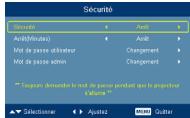 ACER K750 - Sécurité - 1
