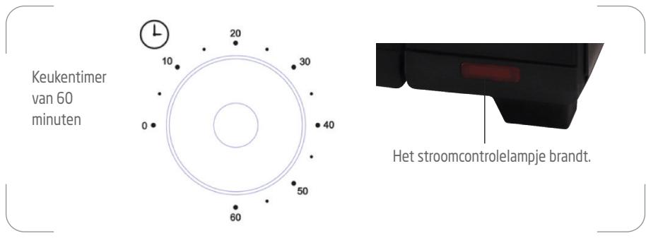 DARTY PROLINEFOURAPOSERPMO19 - Draai de timerknop maar de gewenste baktijd. - 1