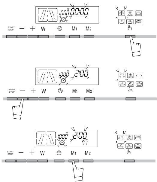 DE DIETRICH DME 388XE1 - Comment ménoriser une cuisson grâce aux mémoires M1/M2? - 2