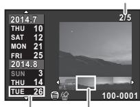 PENTAX Q-S1 BLANC KAKI + 5-15MM - Affichage des images par date de prise de vue - 1