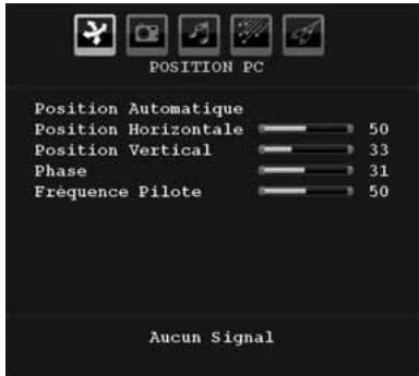 PROLINE LD2262D - Menu de position PC - 1