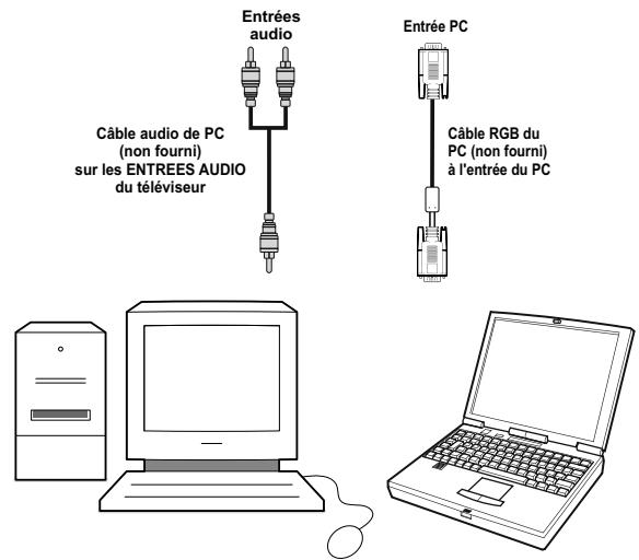 PROLINE LD2262D - Connexion d'un PC à la TV LCD - 2
