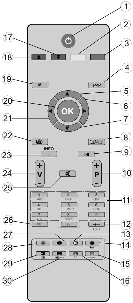 PROLINE LD2262D - Aperçu général de la télécommande - 1