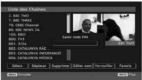 PROLINE LD2262D - Ajout des codes de verrouillage à des chaînes - 1