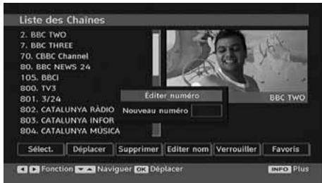 PROLINE LD2262D - Déplacer des chaînes dans le tableau des programmes - 1