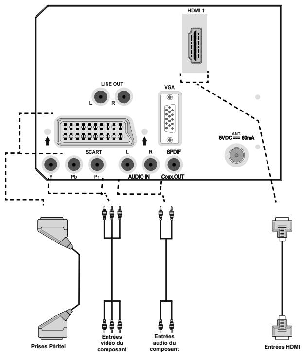 PROLINE LD2262D - Connexion à un lecteur de DVD - 1