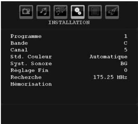 PROLINE LD2262D - Menu d'installation - 1