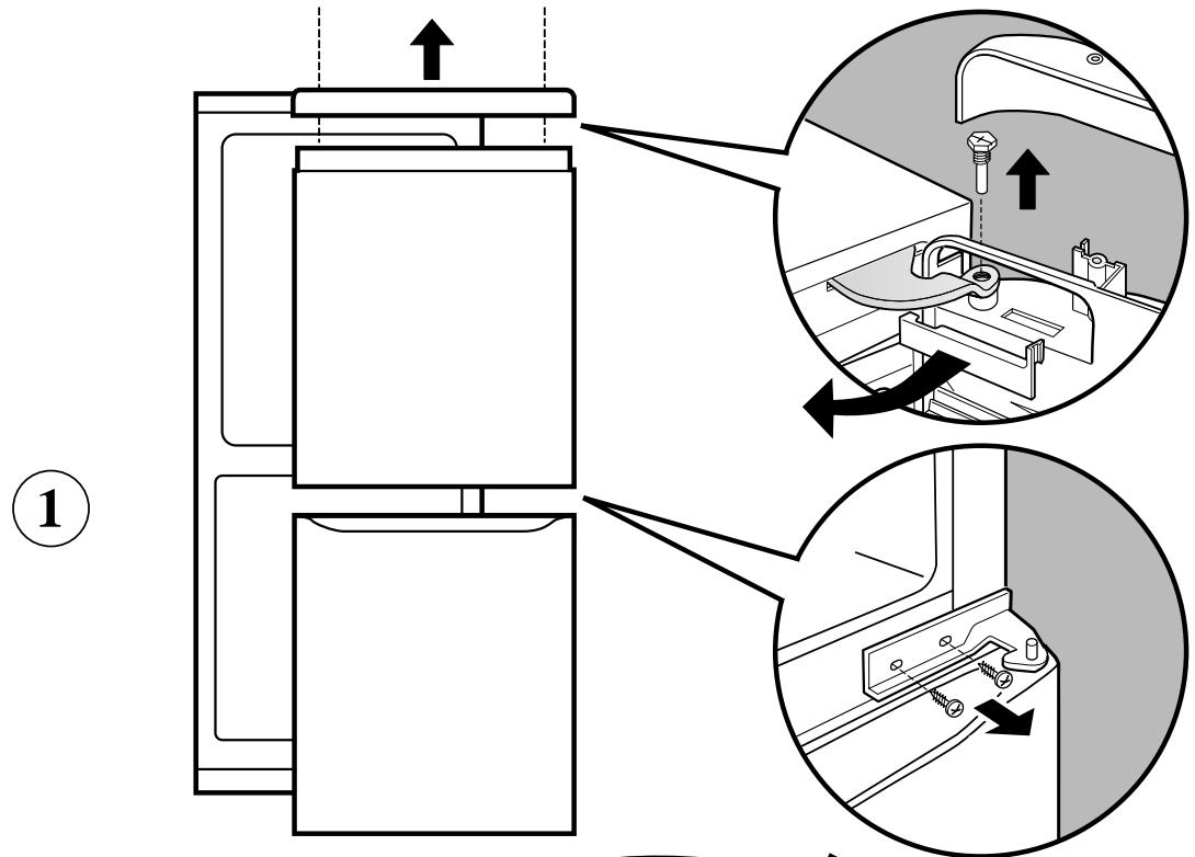 ARISTON MBAA 3822C INOX - Réversibilité de l'ouverture des portes - 1