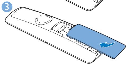 PHILIPS D6352W - Installation des batteries fournies - 2