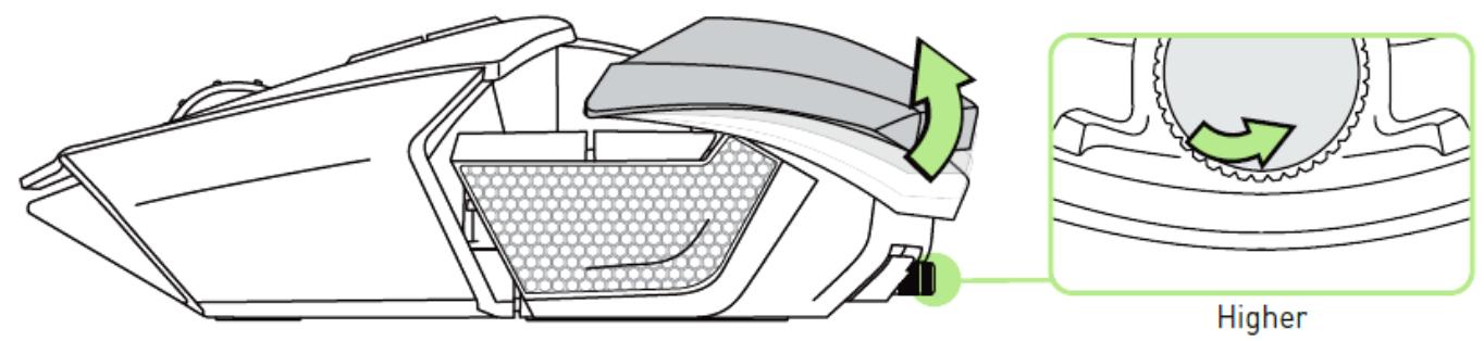 RAZER OUROBOROS - RéGLAGE DU REPOSE-PAUME - 1