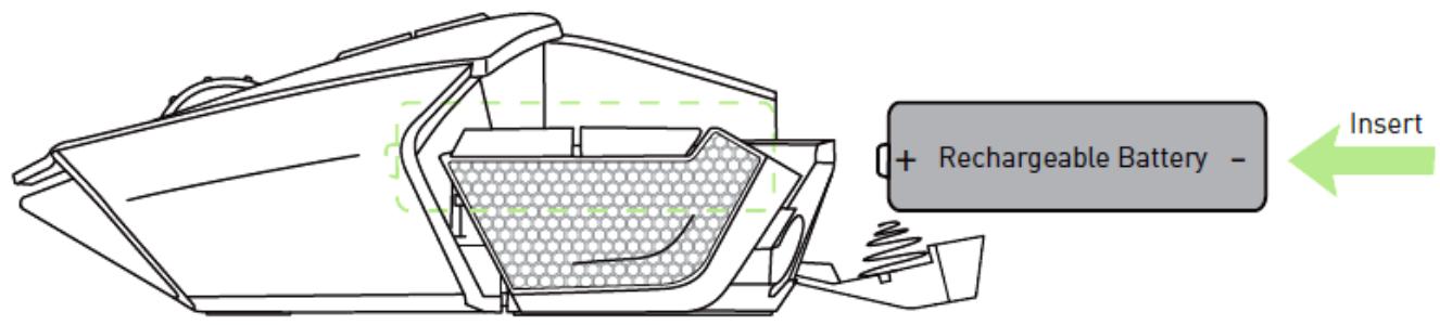 RAZER OUROBOROS - INSERTION DE LA BATTERIE - MODELE NON US SEULEMENT - 6