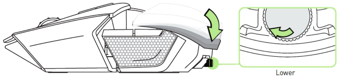 RAZER OUROBOROS - RéGLAGE DU REPOSE-PAUME - 2