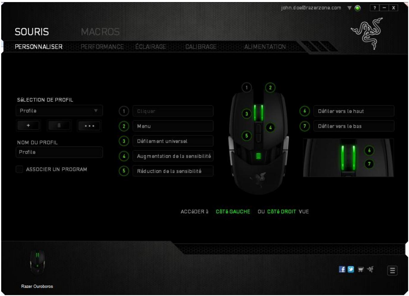 RAZER OUROBOROS - Vue de dessus) - 1